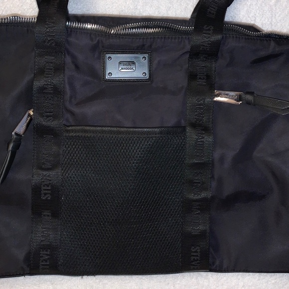 Steve Madden Black Carryall Tote Bag - Picture 8 of 12